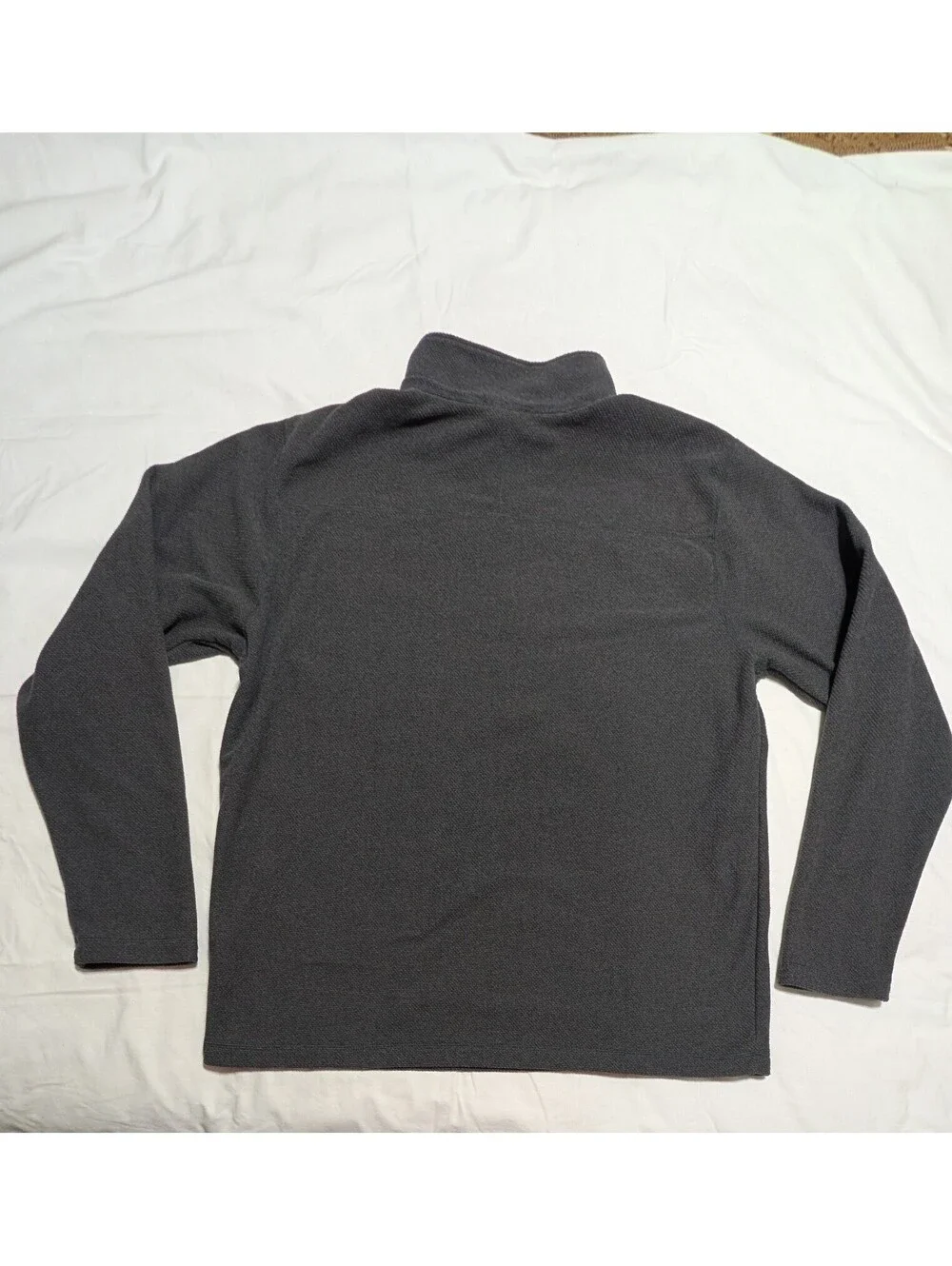 The North Face Men's Charcoal Gray Textured Fleece 1/4 Zip Pullover Size XL